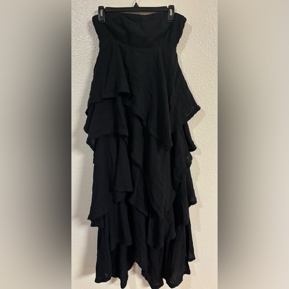 FREE PEOPLE Seraina Maxi Dress in black NWT - Picture 3 of 8